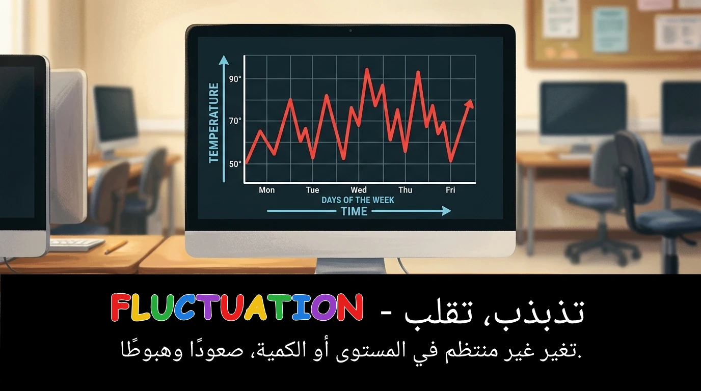 Arabic Illustration for fluctuation